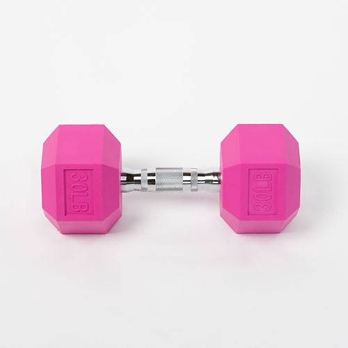 30 lbs Dumbbell - Pink Hexagonal