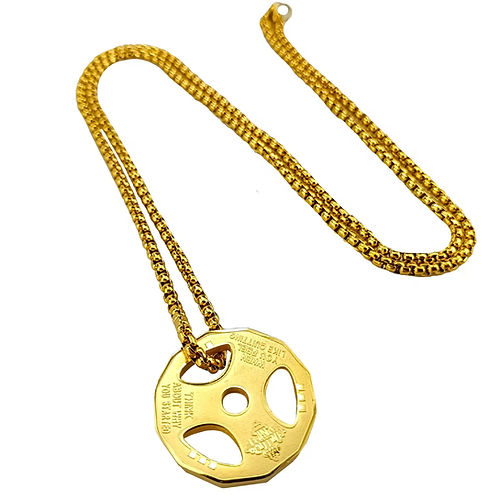 Sporty disc necklace