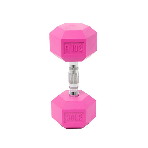 30 lbs Dumbbell - Pink Hexagonal