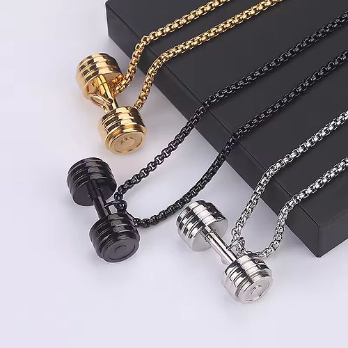 Large Dumbbell Necklace