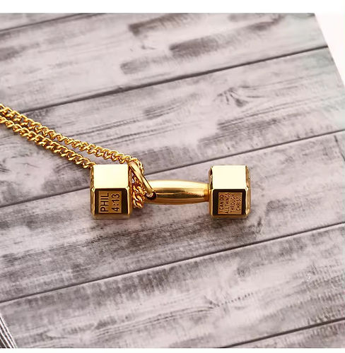 Small Dumbbell Necklace